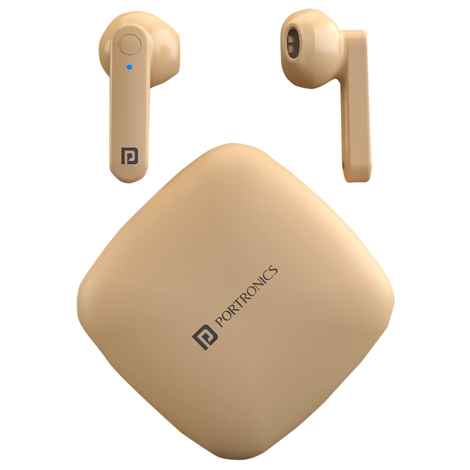 PORTRONICS Harmonics Twins S2 POR 1348 TWS Earbuds Sweatproof Water Resistant 20 Hours Playback Cream